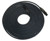 Rapco NBGDMX3-50 50' 3-Pin Neutrik DMX Cable, Black