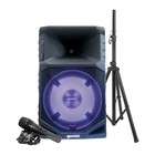 Gemini GSW-T1500PK 15" 1500W  Weatherproof 2-Way Bluetooth Speaker with Speaker Stand and Mic