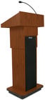 AmpliVox SW505A-HANDHELD Wireless Executive Adjustable Sound Column Lectern with Handheld Microphone Transmitter
