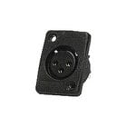 XLRF Chassis Connector in Black with Gold Contacts