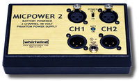 Battery Powered 2-Channel Phantom Power Supply