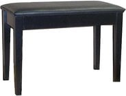 Piano Bench with Underseat Storage in Black