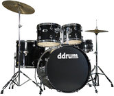 d2 5 Piece Drum Set in Midnight Black with Cymbals &amp; Hardware