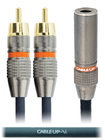 6" 1/4" TS Female to Dual RCA Male Parallel Y-Cable