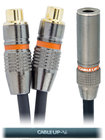 6" 1/4" TS Female to Dual RCA Female Parallel Y-Cable