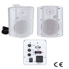 OWI AMP602-2W Indoor Self-Amplified Surface-Mount Speaker Combo, White