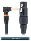 1 ft XLR Female  to 1/8" TS Unbalanced Right Angle Male Cable