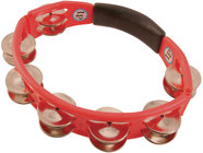 Cyclops Handheld Tambourine in Red with Steel Jingles