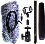 Mini Shotgun Mic Kit for DSLRs with Accessories