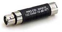 20dB Mic Attenuator (XLR-F to XLR-M)