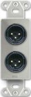 Dual Solder-Type 3-Pin XLR-M Jacks on Decora Wall Plate