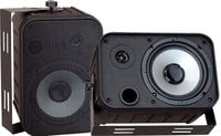 6.5" Indoor/Outdoor Black Waterproof Speaker