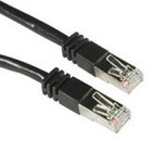 Shielded Cat5E Molded Patch Cable, 100ft, Black