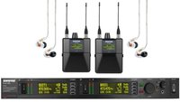 In-Ear Wireless System, w/P10T dual-channel transmitter, 2 P10R bodypacks, and 2 SE425CL earbuds