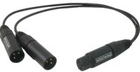 Y-Cable XLRF-(2)XLRM 1.5ft