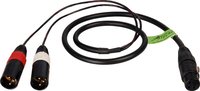 Y Cable: XLR(F) to XLR(M) 3ft