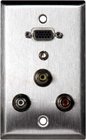 WallPlate,SS,VGA-F/3RCA/3.5MM 