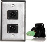 Wall Plate 1gang 2XLR 3pin(M)