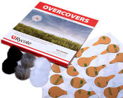 6 Black Fur Overcovers with 30 Stickies