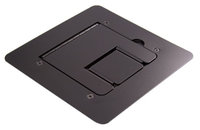 Flat-Trimming Black Floor Box with Cable Slots