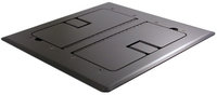 Mystery Electronics FMCA3400 Black Self-Trimming Floor Box with Cable Doors