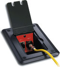 Black TC Series Self-Trimming Floor Box with Cable Slots