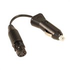 Male Cigarette Lighter to Female 4-Pin XLR Adapter