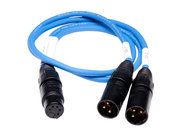 5-pin XLR-F to 2x 3-pin XLR-M Y Cable