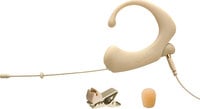 Single Cushion Omnidirectional Short Boom Headworn Microphone in Beige with -45dB Sensitivity and NO Adapter (Required)