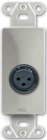 Solder-Type 3-Pin XLR-F Jack on Decora Wall Plate