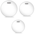 3-Pack of Hydraulic Glass Rock Tom Tom Drumheads: 10",12",16"