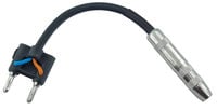 1/4" TS Female to Banana Jack 16 AWG Adapter Cable in Black