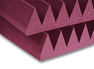 Acoustic Panel, 4", Wedge, StudioFoam, 2' x 2', Purple (Burgundy shown)