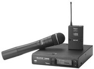 Encrypted BP Wireless System with Bodypack Transmitter and Lavalier Mic, A-band (Handheld mic shown NOT INCLUDED)