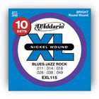 10 Pack of .011-.049" Electric Guitar Strings