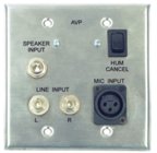Mountable A/V Interface with Steel Wallplate (AV1A Shown)