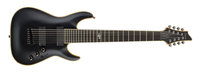Electric Guitar, 8 String, Aged Black Satin