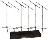 6-Pack of Tripod Microphone Boom Stands