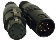 5-Pin XLR Connector Pack, 1 Male and 1 Female with Gold Contacts