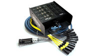 Whirlwind MLTSN8X4KITM-50 50' Multisnake with 4 XLR and 4 Mic / DI Combo Inputs