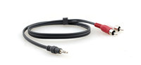 3.5mm Stereo Audio to 2 RCA (Male-Male) Cable (25')