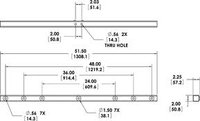 PoleStar Dual Speaker Pole Mount Adapter, 300lb WLL, Galvanized