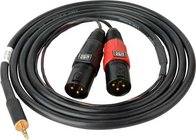 3.5mm Mini Stereo Plug to Dual XLR-M Plugs, 6ft