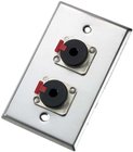 Single Gang Silver Wallplate with 2 1/4" TRS Connectors