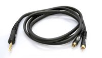 10' 1/4" TS to Dual RCA-M Cable