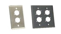 Stainless Steel Wall Plate, Single Gang, for Neutrik D XLR