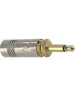 1/8" TS Cable Connector, Gold Contact