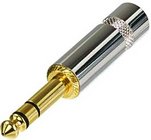 REAN NYS228G 1/4" TRS Cable Connector with Gold Contact