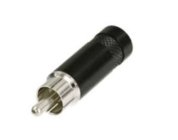 RCA-M Cable Connector, Black Shell