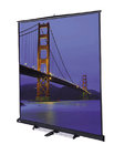 120" x 120" Floor Model C Matte White Projector Screen, Black Carpet